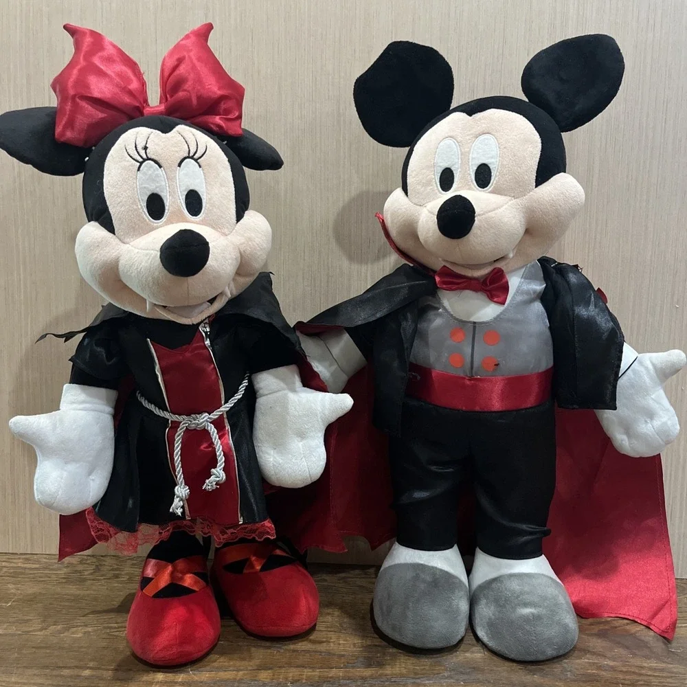 Set of Mickey Mouse As Dracula & Matching Minnie Halloween Door Greeters, 2017
